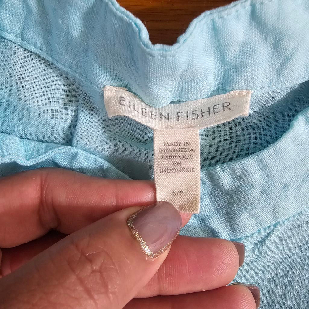 Eileen Fisher Linen Shirt Size Small - Picture 4 of 8